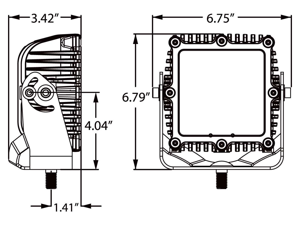 Rigid Marine Q-Series Pro LED Floodlight White 123W 12672lm