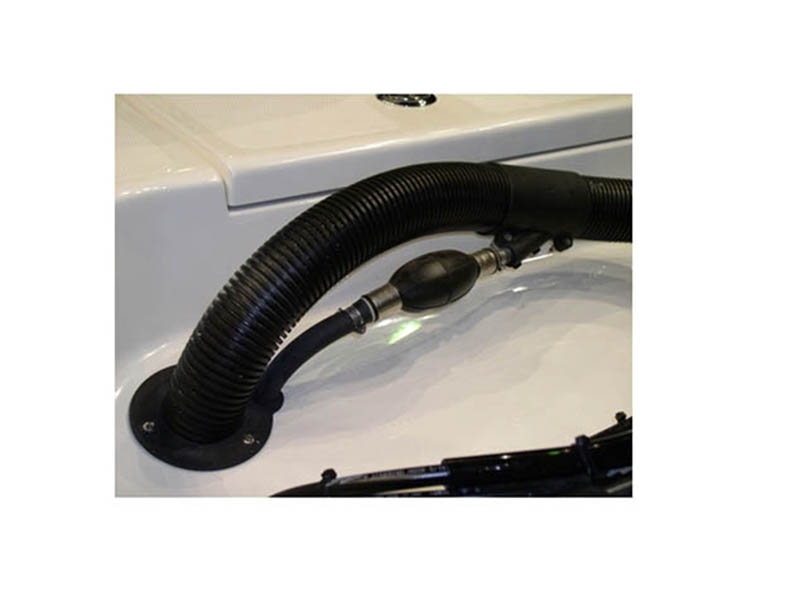 TH Marine Rigging Flange with Fuel Hose Port Black