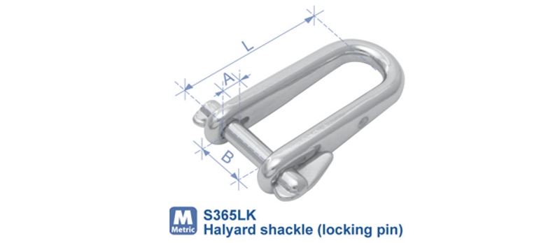 Sinox S365DLK 316 Double Bar D Shackle