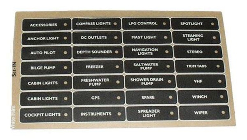 BEP Electrical Panel Sticker Label - Set 1