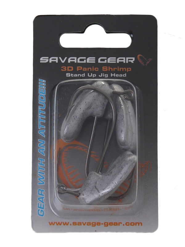 Savage Gear 3D Panic Shrimp Stand Up Jig Head 1oz Qty 3