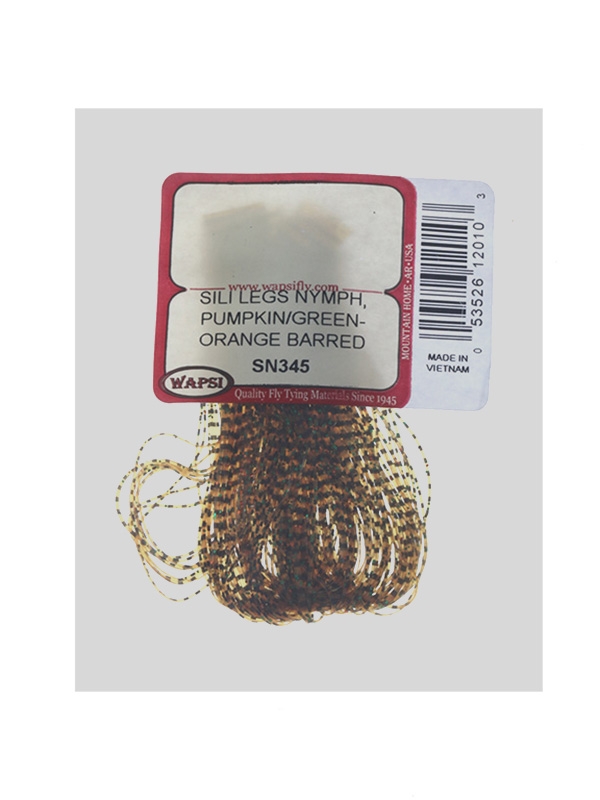 Wapsi Fly Tying Sili Legs Pump/Green Orange Barred