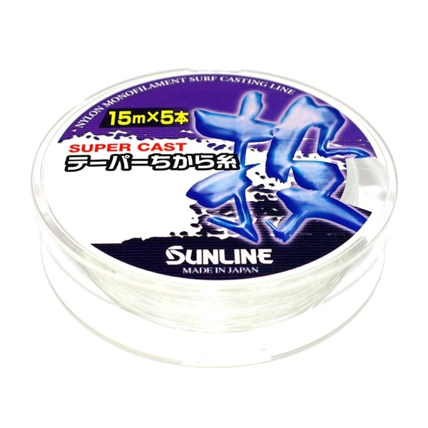 Sunline Tapered Leader 5 x .28-.66mm x15m 12lb to 35lb