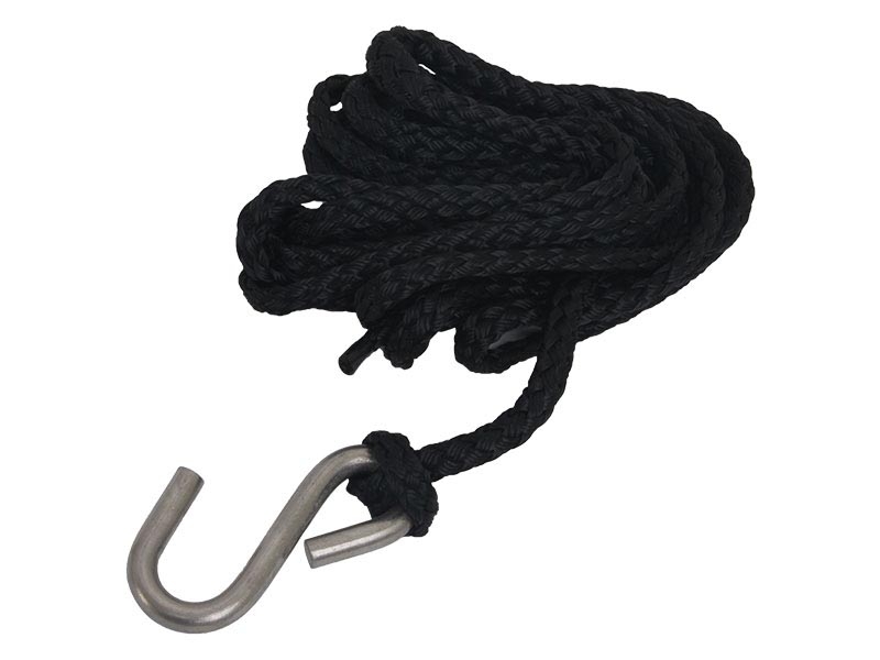 Trojan Trailer Winch Rope Black 8mm x 7m 940kg