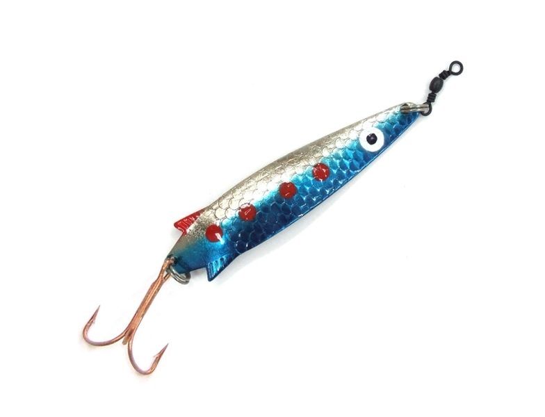 Kilwell NZ Toby Spinning Lure 7g Silver Blue Treble Hook Qty 2