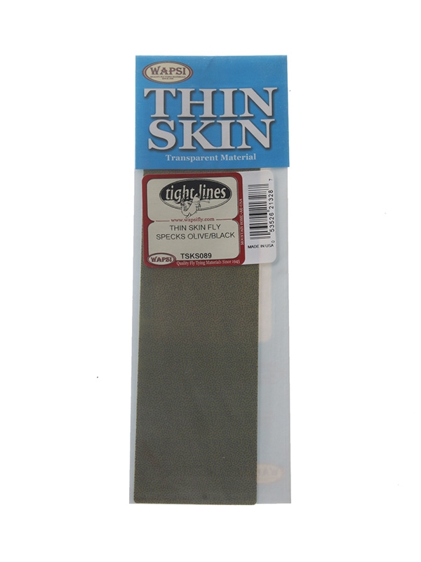 Wapsi Thin Skin Transparent Flyfishing Material Fly Specks Olive/Black