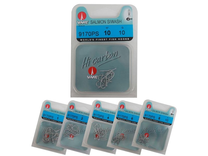 VMC 9170 Permasteel Salmon Siwash Hooks Size 1 Qty 10