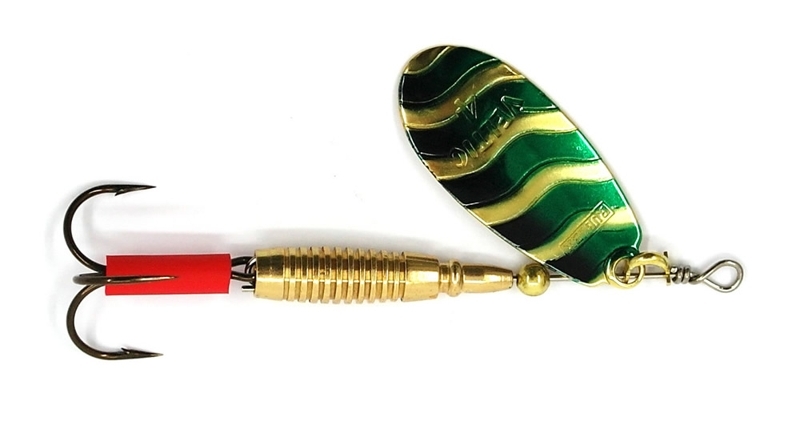 Veltic Spinner Lure No.2 3.5g Gold/Black/Green
