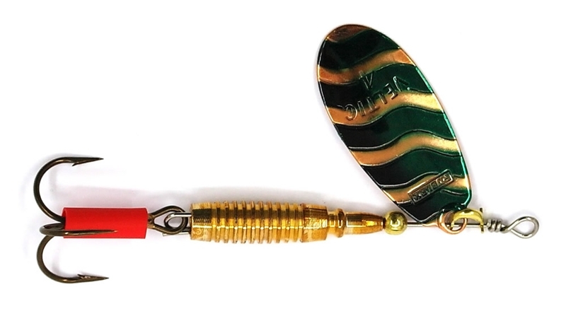Veltic Spinner Lure No.4 8g Copper/Black/Green