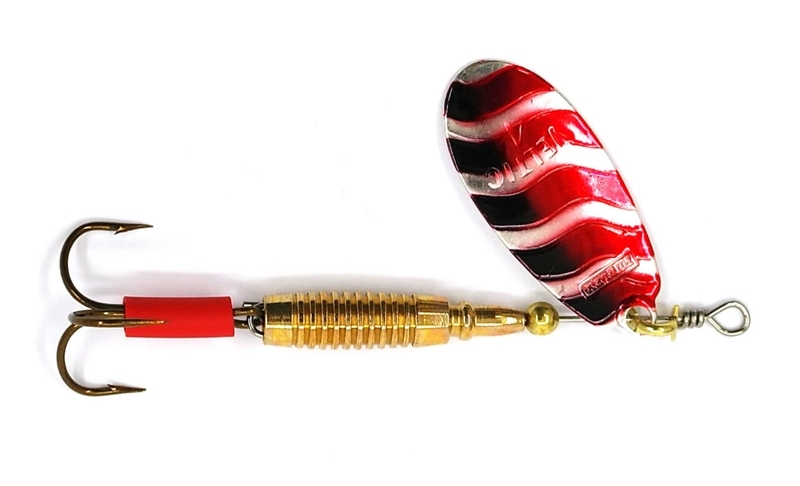 Veltic Spinner Lure No.4 8g Silver/Black/Red