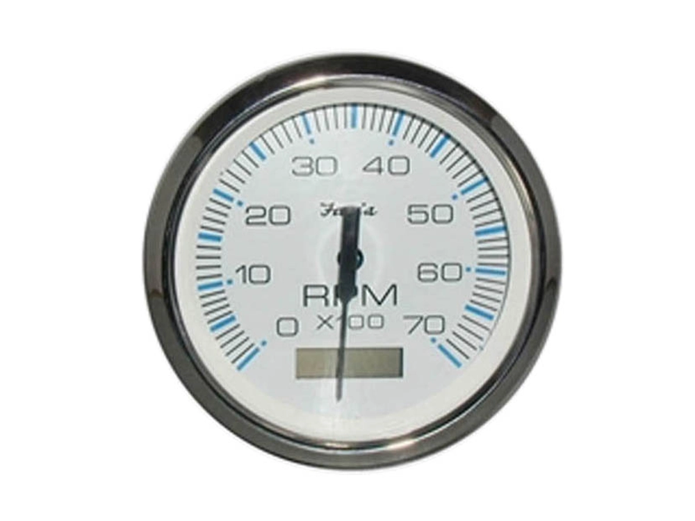 Faria Tacho/Hourmeter in Chesapeake White Style (7000RPM/Petrol Outboard) Faria Tacho/Hourmeter in Chesapeake White Style (7000RPM/Petrol Outboard)