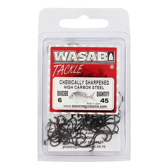 Wasabi Tackle Black Suicide Hooks Small Pack