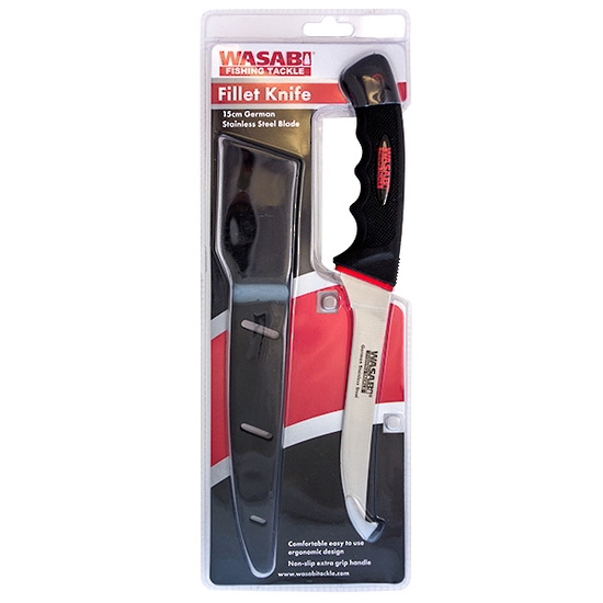 Wasabi Tackle Stainless Steel Fillet Knife 20cm - Packaged