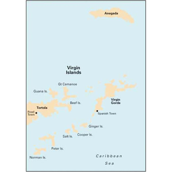 Imray Virgin Islands Tortola to Anegada Chart