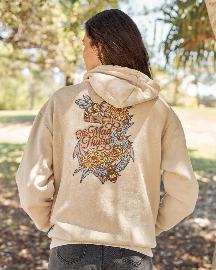 The Mad Hueys Bee Anchor Womens Pullover Hoodie