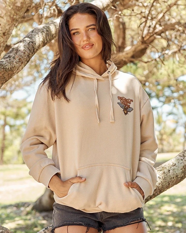 The Mad Hueys Bee Anchor Womens Pullover Hoodie