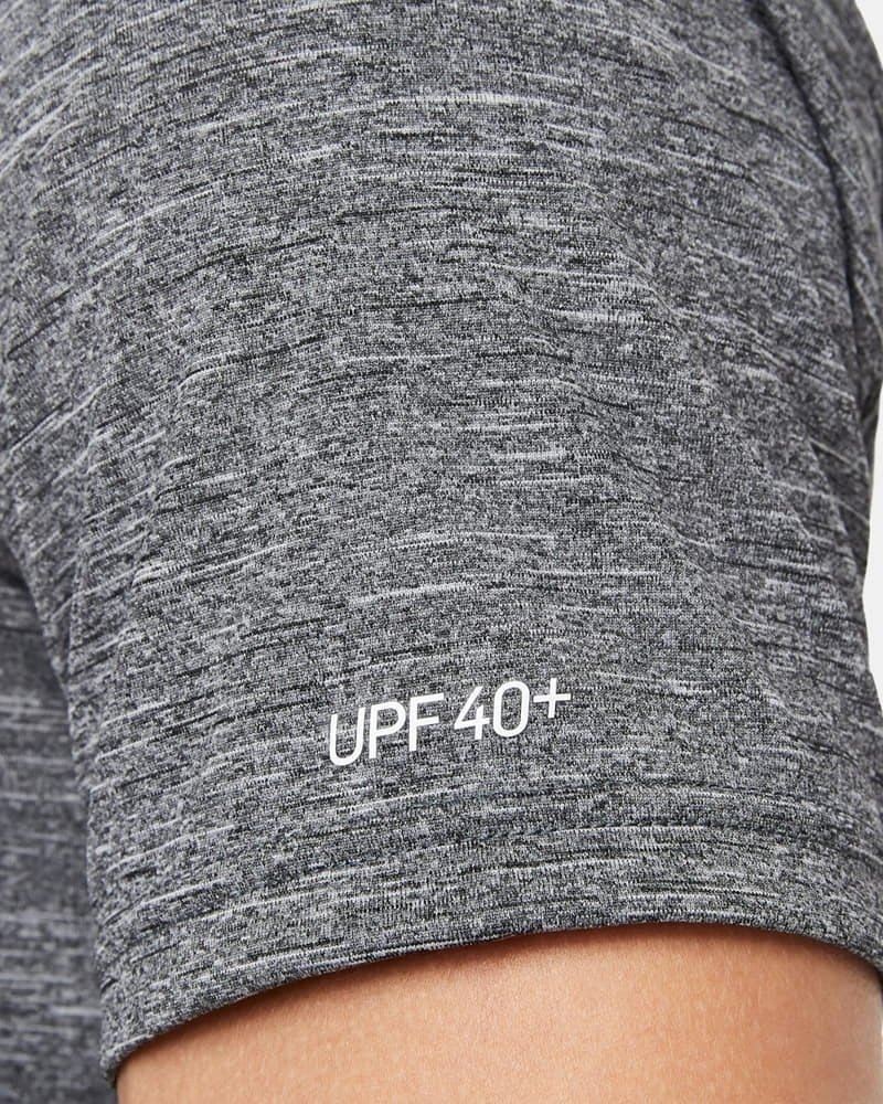 Nike Swim Heathered Short Sleeve Hydroguard Mens Swim Shirt