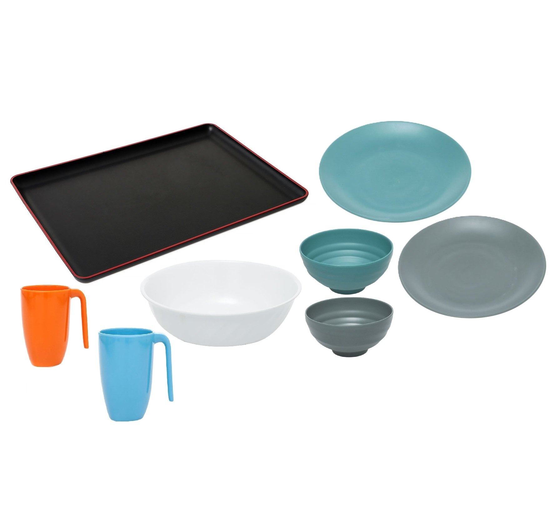 Shatter-Resistant Melamine 8-Piece Tableware Set