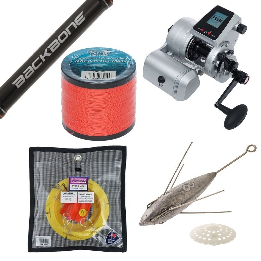 PENN Fathom 80 Shimano Backbone Electric Drone Fishing Package 8ft 24kg 2pc