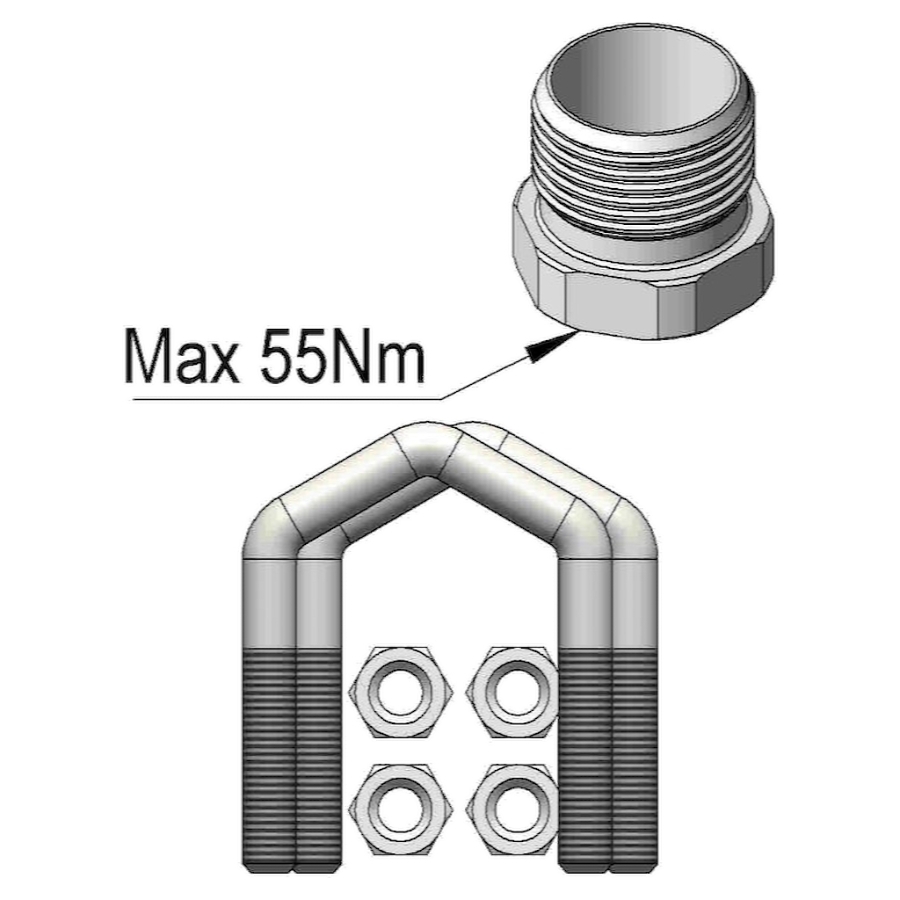 AC Antennas N158F Heavy Duty Universal Angle Mast Mount