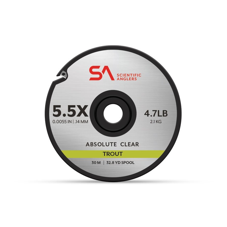 Scientific Anglers Absolute Trout Tippet Clear 30m 5.5X 4.7lb 0.14mm