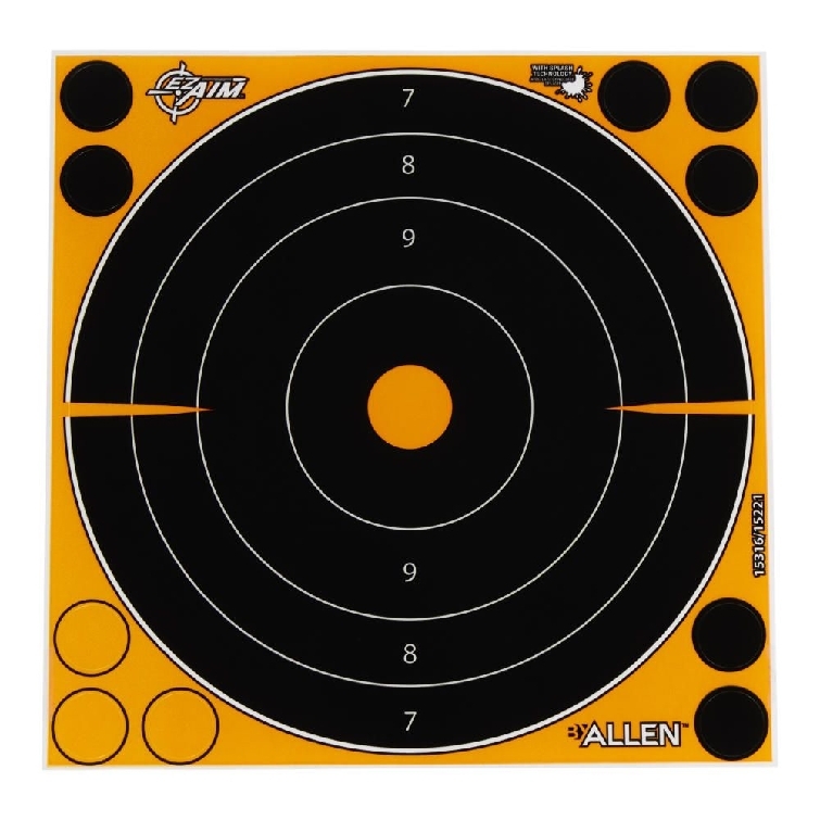 Allen EZ Aim Adhesive Splash Bullseye Target 8in Qty 6