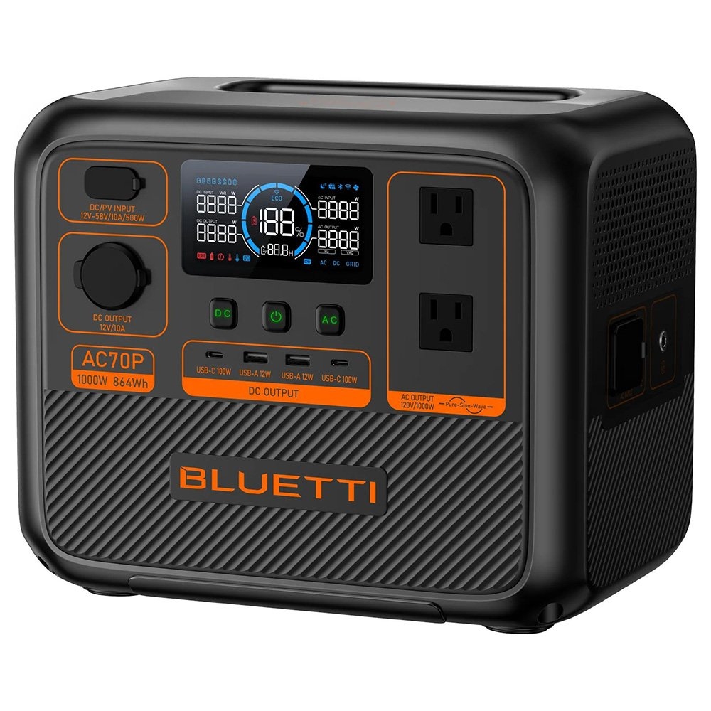 BLUETTI AC70P Portable Power Station 1000W 864Wh