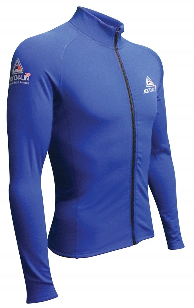 Adrenalin 2P Thermal Zip-Front Mens Long Sleeve Rash Vest Blue XL
