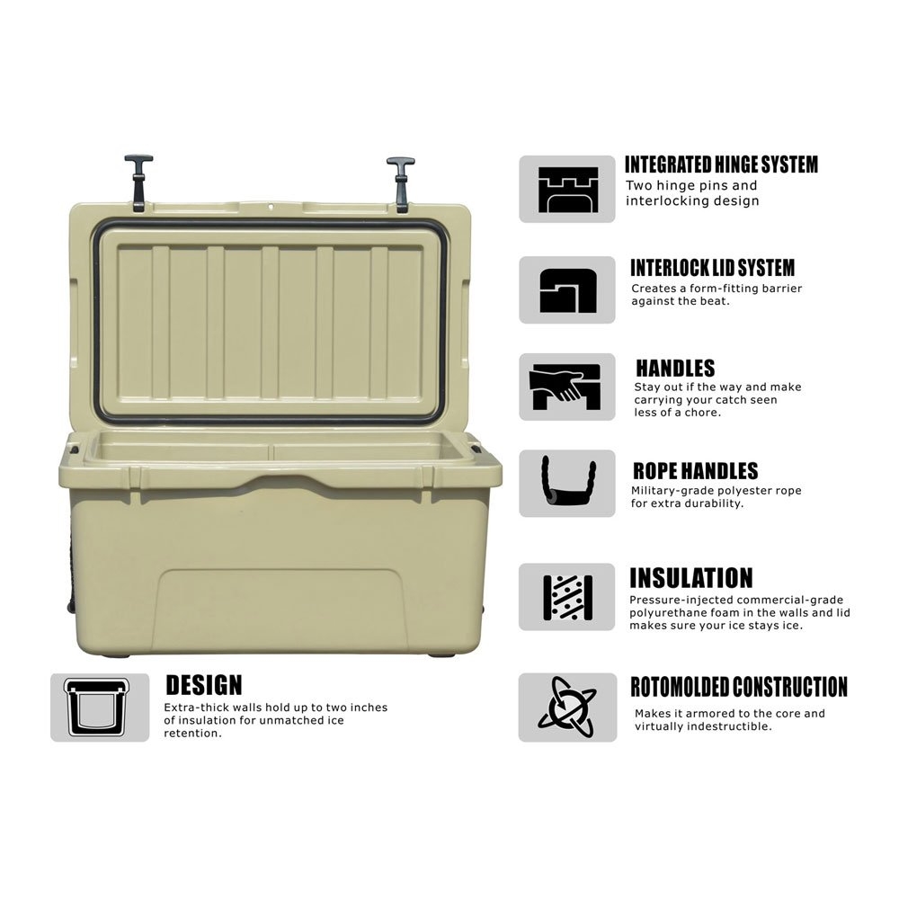 Heavy Duty Roto Chilly Bin Cooler Box 85L Orange