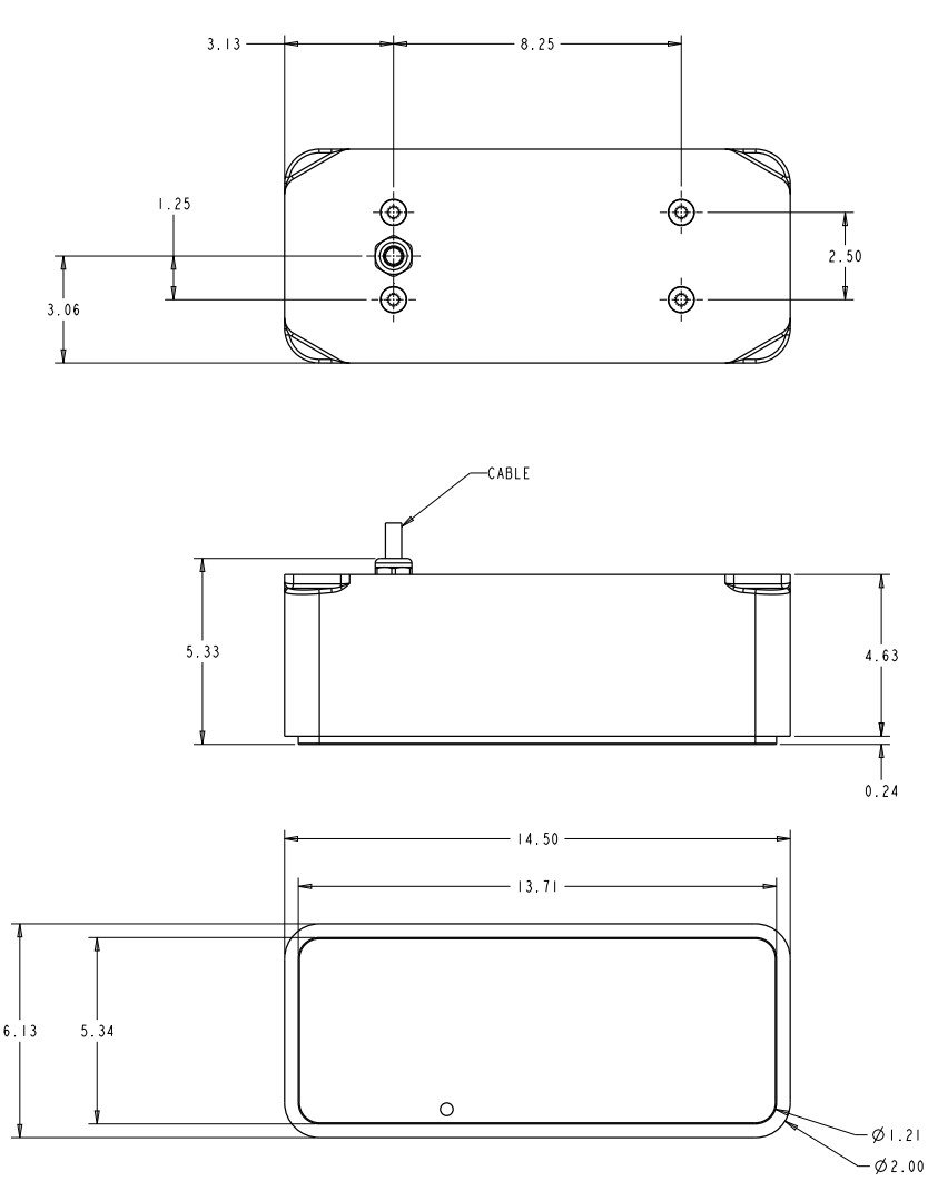 Airmar CM111C-LHW Dual Frequency CHIRP Transducer 1kW H 2kW L - Pocket/Keel Mount