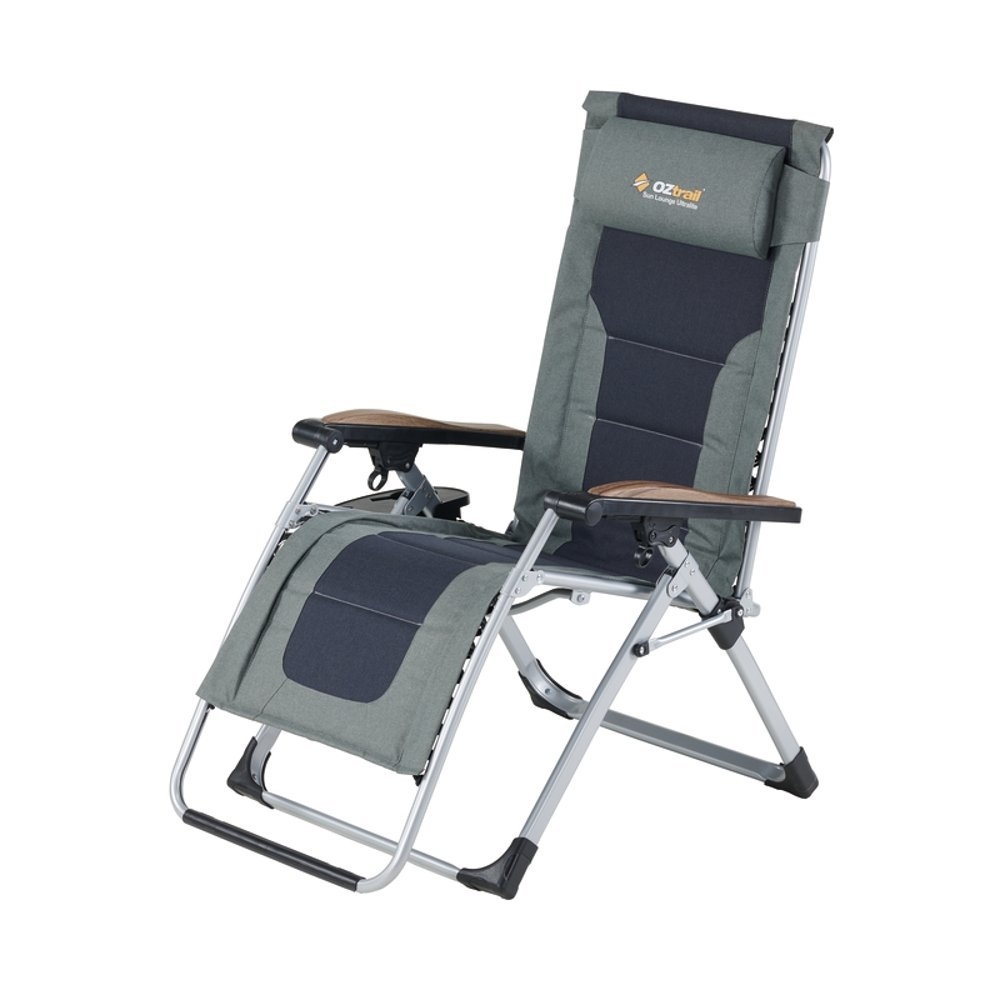 OZtrail Ultralite Sun Lounge Folding Recliner Chair