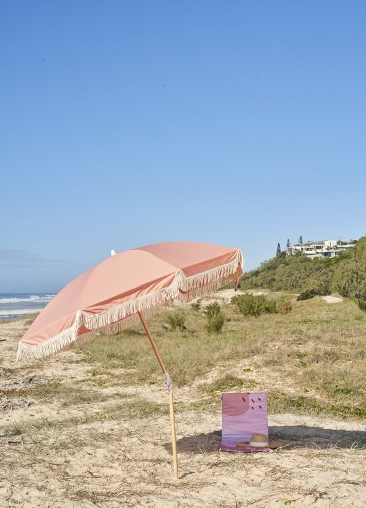 OZtrail Beach Umbrella 2m Cable Beach Pink