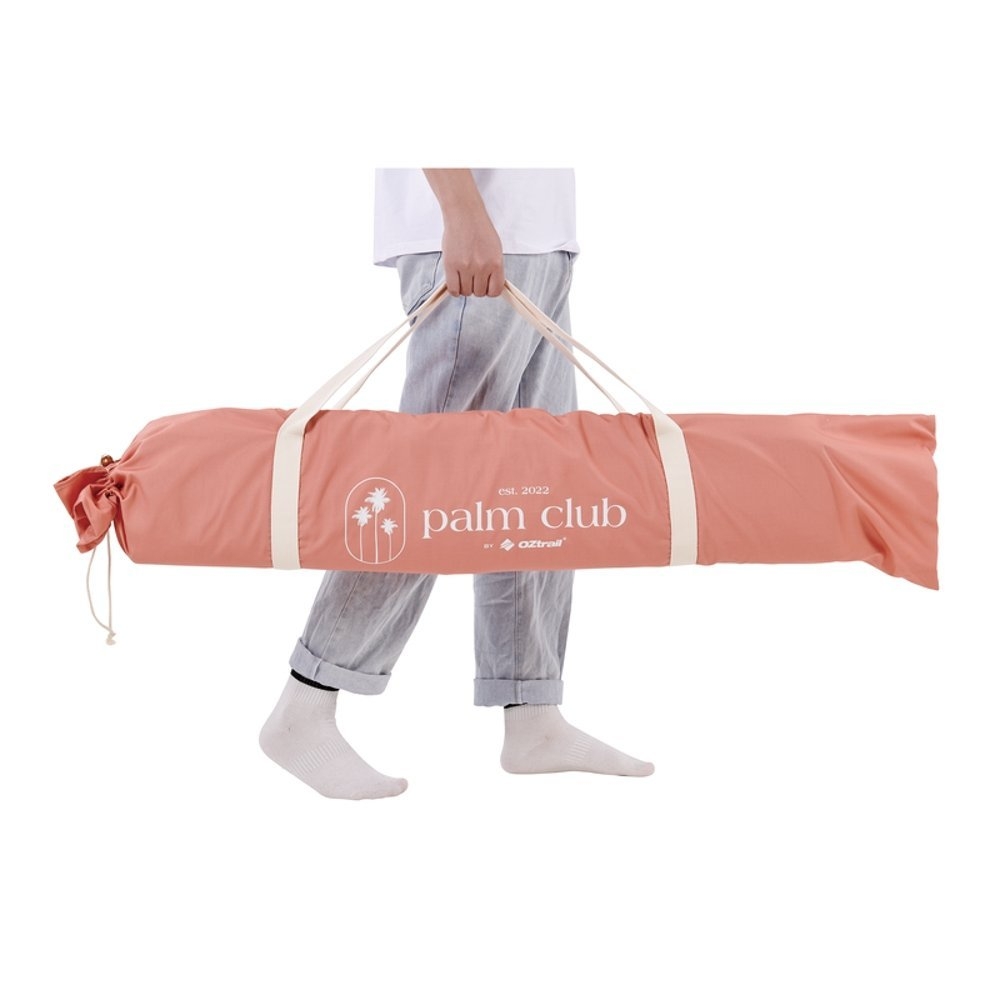 OZtrail Beach Umbrella 2m Cable Beach Pink