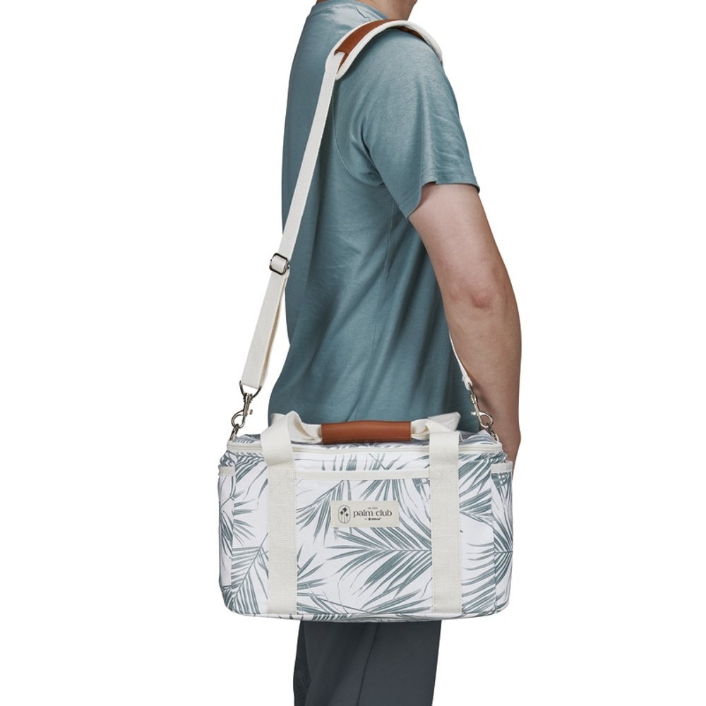 OZtrail Palm Cove Beach Soft Cooler Bag 14L White/Green