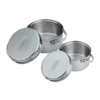 Campfire Stainless Steel 4-Piece Cooking Pot Set Thumbnail Campfire Stainless Steel 4-Piece Cooking Pot Set
