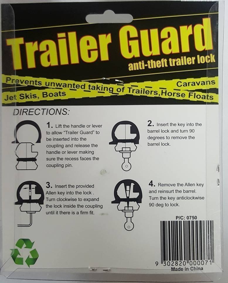 Trailer Guard Anti-Theft Coupling Lock