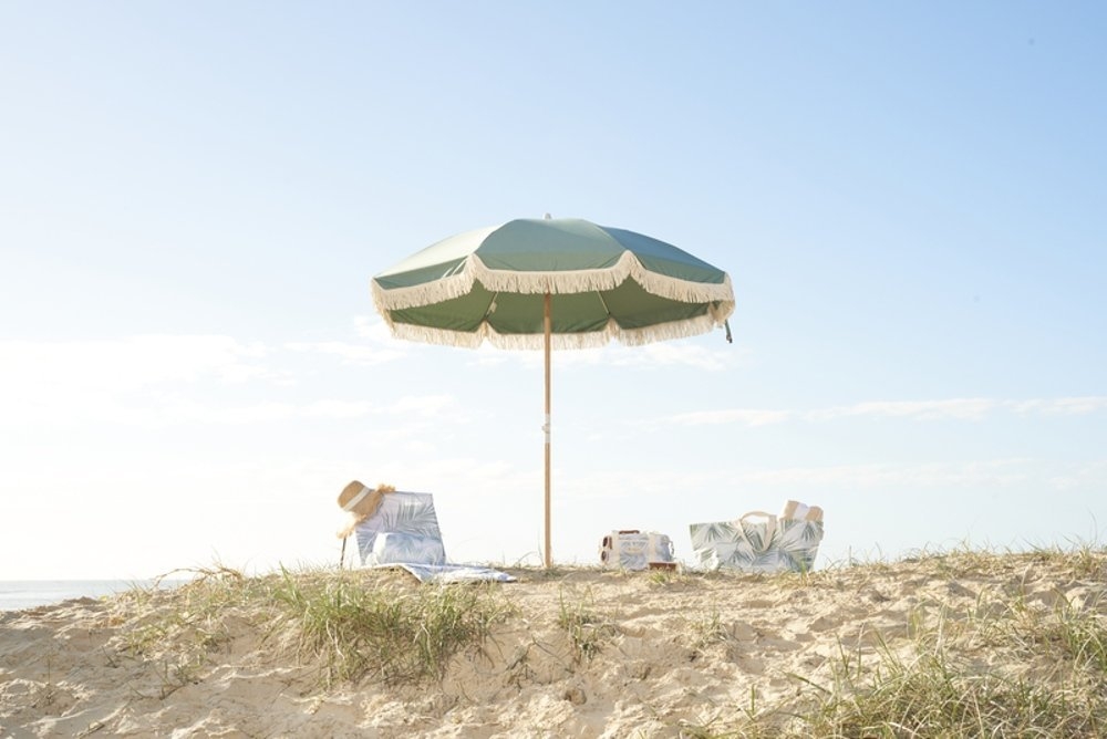 OZtrail Beach Umbrella 2m Palm Cove Green