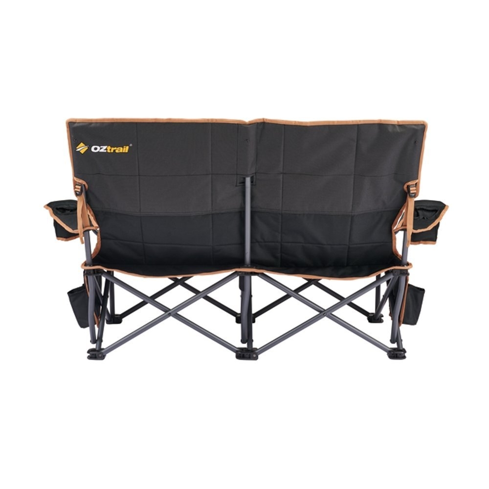 OZtrail Fireside Double Folding Camping Chair Black