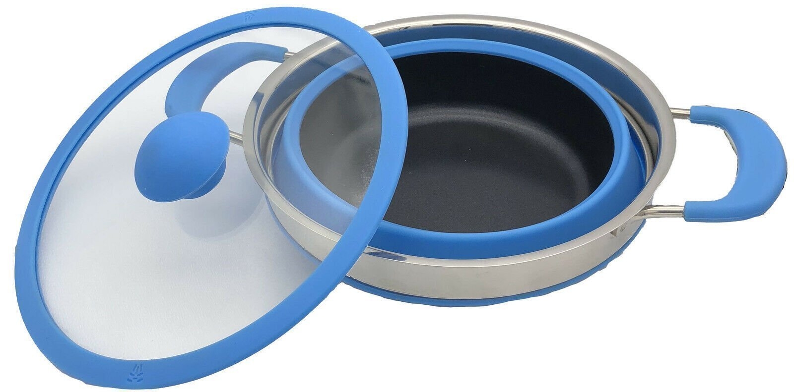 Non-Stick Collapsible Silicone Cooking Pot Small 1.5L