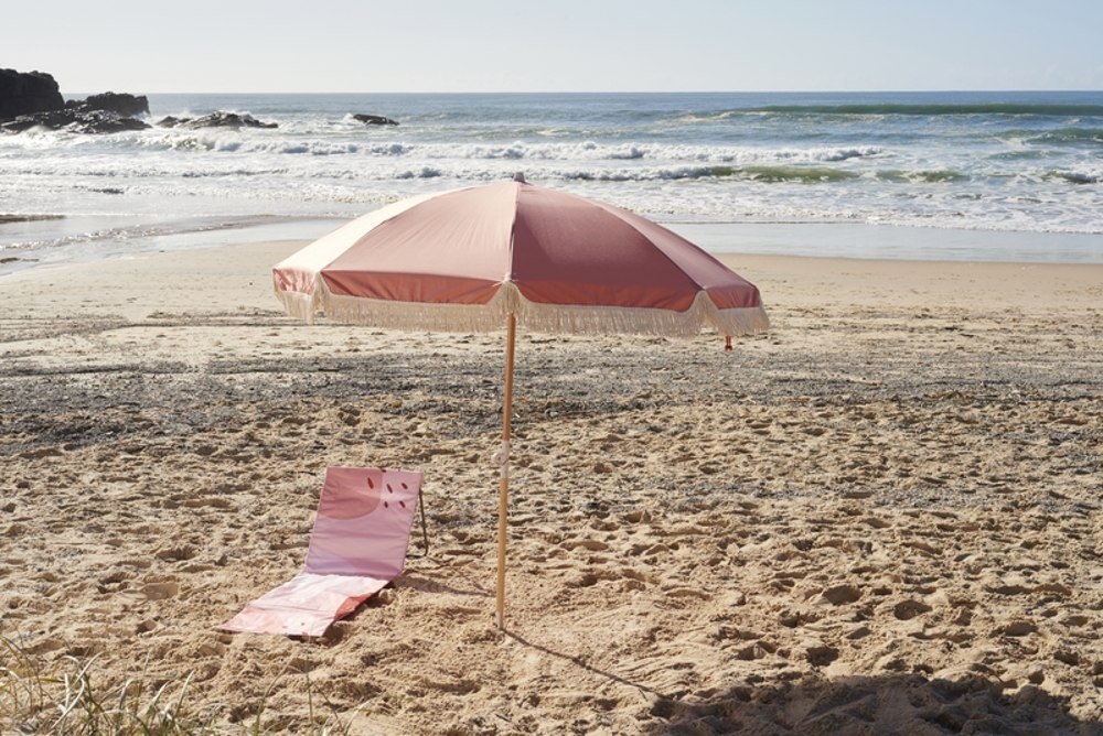 OZtrail Beach Umbrella 2m Cable Beach Pink