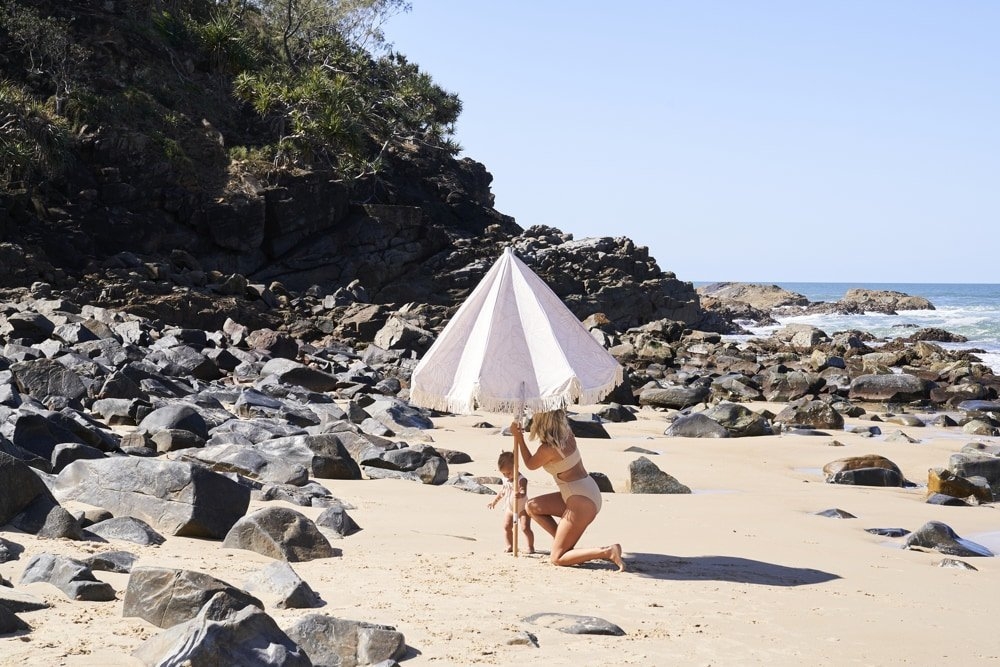 OZtrail Beach Umbrella 2m Almonta White Sand