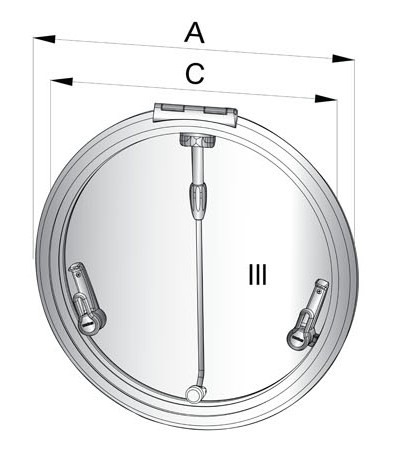 VETUS R420 Altus Round Deck Hatch