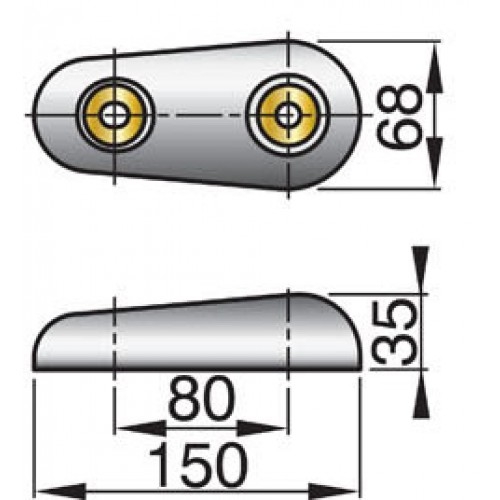 VETUS Aluminium Hull Anode