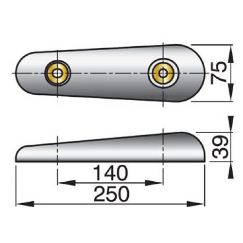 VETUS Aluminium Hull Anode