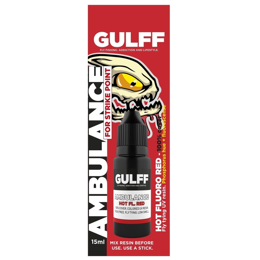 Gulff Ambulance Fly Tying UV Resin 15ml Red
