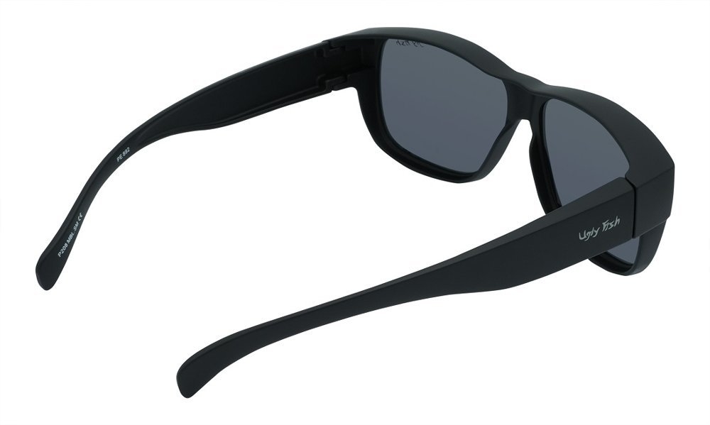 Ugly Fish P208 Polarised Fit Over Sunglasses Matte Black Frame/Smoke Lens Medium Fit