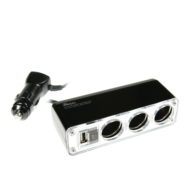 Aerpro APL3USB Triple Socket Power Centre with USB Port 12/24v