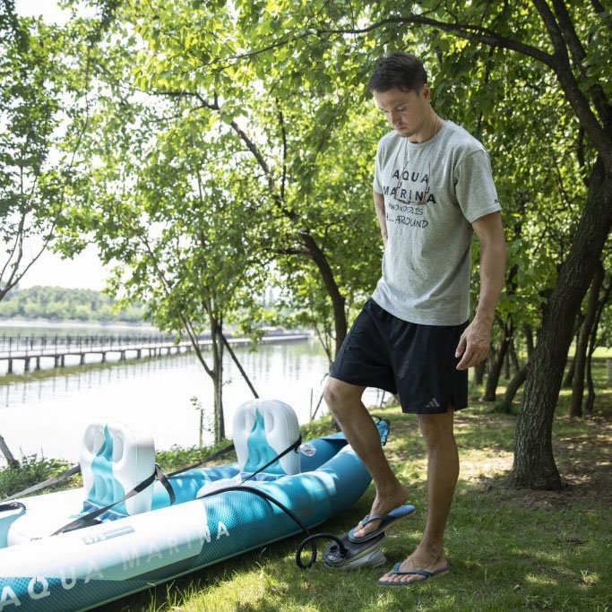 Aqua Marina Betta Leisure 2 Person Inflatable Kayak with Paddle 13'6''