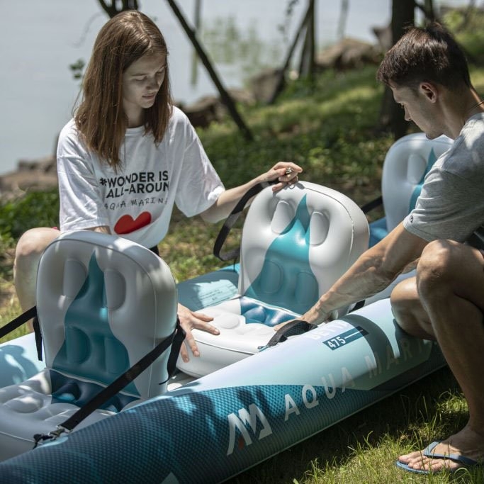 Aqua Marina Betta Leisure 2 Person Inflatable Kayak with Paddle 13'6''