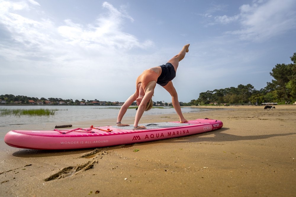 Aqua Marina Coral Raspberry Advanced All-Round Inflatable Stand Up Paddle Board Package 10ft 2in